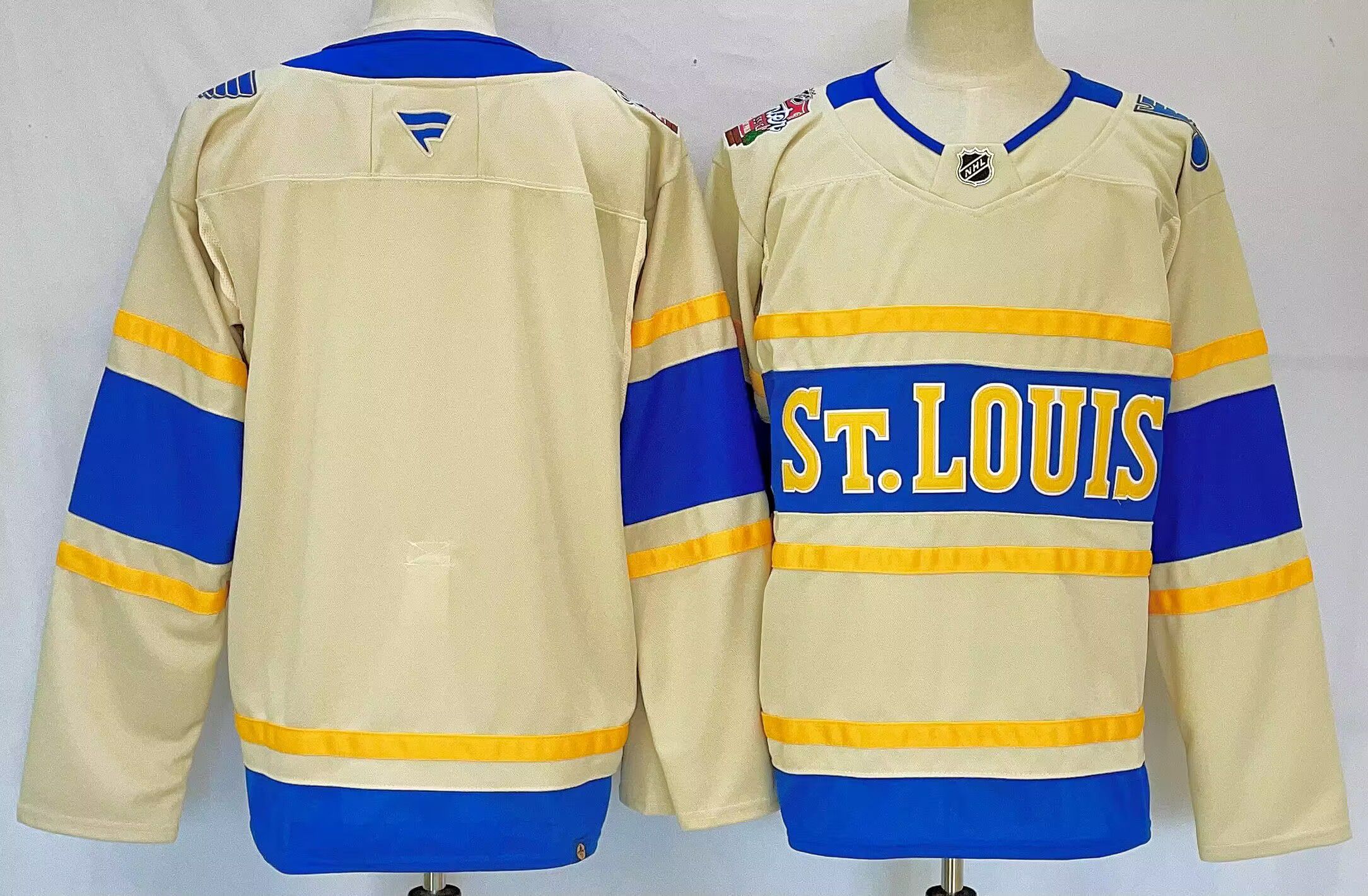 Men St.Louis Blues Blank Cream 2025 Home Premier Player NHL Jersey